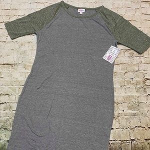 Lularoe Julia dress Grey Green Medium